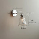 Axyaa Clear Glass Silver LED Bathroom Mirror Wall Light Fixture