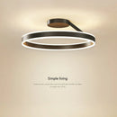 Axyaa Minimalist Ring LED Ceiling Chandelier for Dining Living Room Bedroom Lighting