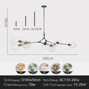 Axyaa Glass Pendant Chandelier LED Branch Ceiling Light - Modern Design