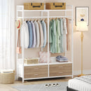 Axyaa Clothes Organizer with Drawers, Hooks, and Shelves
