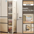 Axyaa 20cm Multi-Layer Slim Storage Cabinet Organizer for Bathroom Kitchen Living Room