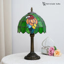 Axyaa Stained Glass Parrot Lamp: Green Bird Style Table Lamp for Home Office Decor