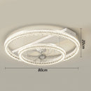 Axyaa Ceiling Fan with LED Light & Remote Control, Modern Foldable Bedroom & Living Room Lighting