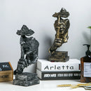 Axyaa Retro Silence Resin Wall Lamp - Home Decor Ornaments for Wine Cabinet & Study Room