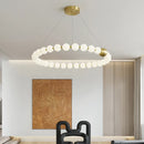 Axyaa Nordic Ring Chandelier LED Acrylic Ball Pendant Light