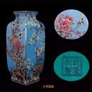 Axyaa Antique Enamel Square Bottle - Jingdezhen Handicraft Home Decor