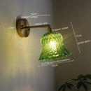 Axyaa LED Glass Wall Light Fixture | Vintage Copper Dining Room Bedroom Bar Lamp