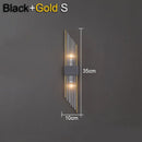 Axyaa Black Crystal Minimalist Wall Lamp Luxury Lighting