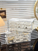Axyaa Crystal Bracelet Storage Box: Beaded Jewelry Display Drawer Organizer