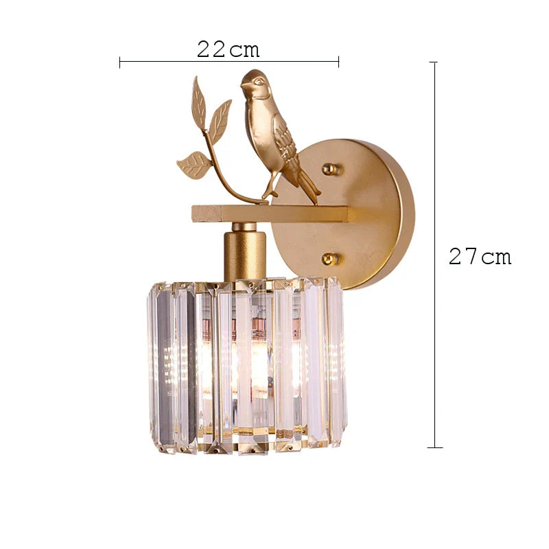 Axyaa Retro Luxury Bird Wall Lamp for Living Room & Bedroom
