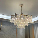 Axyaa Crystal Chandelier: French Light Luxury Tassel Pendant Lights