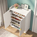 Axyaa 6-Tier Wooden Shoe Storage Cabinet with Doors & Adjustable Shelves