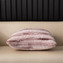 Axyaa Rabbit Fur Striped Throw Pillowcase - Soft Plush Cushion Cover for Home Sofa
