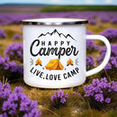 Axyaa Caravan Adventure Enamel Mug for Camping and Campfires