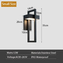 Axyaa LED Wall Lamp 12W Modern Minimalist Indoor/Outdoor IP65 Waterproof 3-Year Warranties