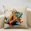 Axyaa Animal Horse Chicken Lizard Cow Antelope Pillow Case