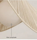 Axyaa Wabi-sabi Rattan Chandelier: Nordic Hanging Light Fixture for Stylish Spaces