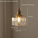 Axyaa Vintage Brass Glass Pendant Lamp for Bedroom and Dining Room