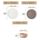 Axyaa Sesame Glaze Stoneware Dinnerware Set - 12/24 Pcs Plates Set
