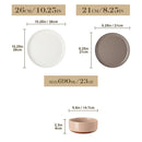 12/24pc Axyaa Sesame Glaze Stoneware Dinnerware Set - 4/6 Plates, Dessert & Bowl