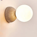 Axyaa Yellow Travertine LED Wall Lamp Sconce Nordic Modern Glass Home Decor