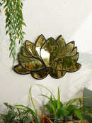 Axyaa Lotus Flower Wall Mirror: Modern Decor for Home & Office
