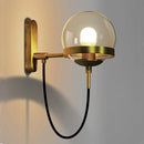 Axyaa Glass Ball Wall Lamp: Modern Nordic Industrial Bedside Light for Living Room, Bedroom, Loft