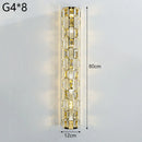 Axyaa Crystal Wall Lamp: Elegant LED Lighting for Luxury Living Room, Bedroom, Dining Room