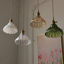 Axyaa Modern Flower Glass LED Wall Lamp - Pull Chain Bedroom Balcony Decor