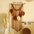 Axyaa Leaf Macrame Wall Hanging Brown Green Home Decor Boho Aesthetic Gift