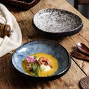 Axya Ceramic Dinner & Dessert Plates Set - Restaurant Quality Irregular Tableware