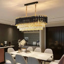 Axyaa Crystal Ceiling Chandelier: Luxury LED Pendant Lamp for Home Decor