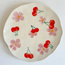 Hand-painted Flower Pattern Coffee Mug Set with Saucers by Axyaa