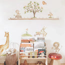 Axyaa Animal Wall Stickers: Giraffe, Bunny, Lion, Elephant - Peel and Stick Kids Room Decor