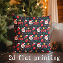 Axyaa Santa Pattern Pillowcase for Sofa, Bedroom, Car - Rectangular Cushion Cover