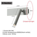 Axyaa Rotating LED Wall Light Switch Bedroom Hotel Sconce