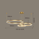 Axyaa Nordic Modern LED Ring Chandelier for Living Room, Study, Bedroom, and Dining Room
