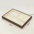 Axyaa Velvet Jewelry Organizer Trays for Drawer - Stackable Ring Earring Storage