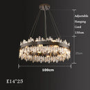 Axyaa Gold Black Luxury Crystal Chandelier Hanging Lamp for Indoor Lighting