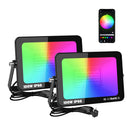 Axyaa RGB Smart Floodlight: 16 Million Colors, Adjustable, Wireless Connectivity
