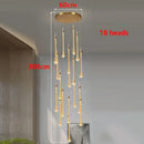 Axyaa Crystal Chandelier Stair Pendant Living Room Interior Lighting