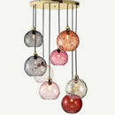 Axyaa Water Pattern Glass Ball Pendant Light - High-End Chandelier