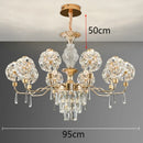 Axyaa Dandelion Crystal Chandelier: Modern Minimalist Luxe Lighting for Living Room, Bedroom, Dining Area