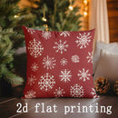 Axyaa Christmas Tree & Snowflake Pattern Cushion Cover for Sofa, Bedroom, Car