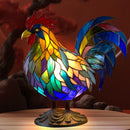 Axya Vintage Stained Glass Animal Table Lamp for Home Bedroom Decor