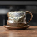 Axyaa Nordic Travel Coffee Cup & Saucer Set - Vintage Ceramic Koffie Afternoon Tea Milk Cup