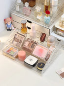 Axyaa Acrylic Cosmetic & Perfume Organizer - Clear Makeup & Eyeshadow Palette Display Stand
