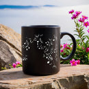 Dandelion & Musical Notes Mug for Music Lovers by Axyaa