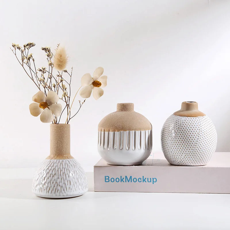 Axya Ceramic Vase Flower Aromatherapy Bottle Arts Crafts TV Cabinet Decoration