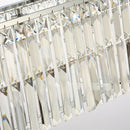 Axyaa Modern Crystal Chandelier for Living Room and Dining, Elegant Rectangular Light